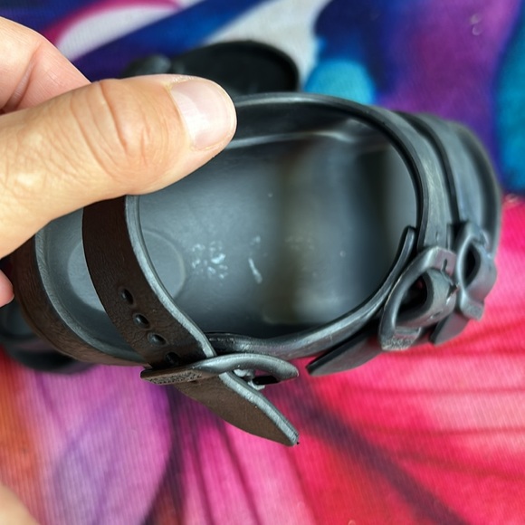 VGUC size 28 kids black rubber Birkenstocks - Picture 4 of 9